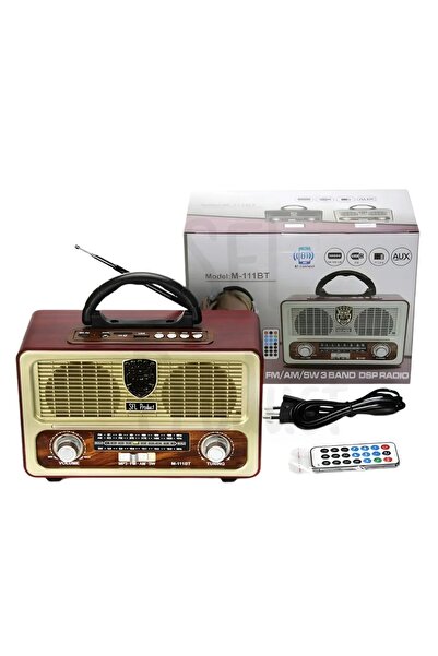 SFL Product Taşınabilir Nostaljik Radyo Bluetooth/fm/usb/sd Retro Radyo M111b...