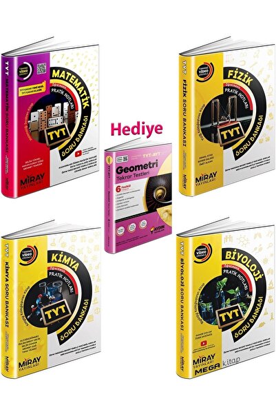 Miray Yayınları Miray TYT Sayısal Matematik Fizik Kimya Biyoloji 4'lü SB Seti...