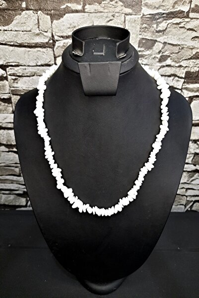 Kusakli White Onyx Broken Natural Stone Necklace