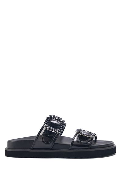 Nine West Viko 3Fx Black Women's Slippers