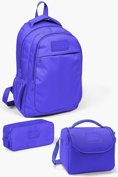 Coral High Set ghiozdane 3 piese pentru copii Lavanda SET0114402