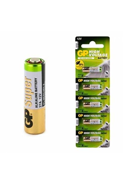 GP 5 Tane Beş 27a - 27 A Pil 5 Adet 1 Kart Alkaline 27a Pil 27ae 12v 5'li Ala...