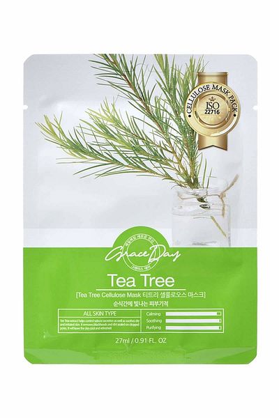 Grace Day Cellulose Mask with Tea Tree Oil for Problematic Skin Tea Tree Mask8809446653175, One Size