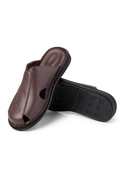Ducavelli Papuci pentru bărbați din piele naturală Stan, papuci din piele naturală, papuci cu talpă ortopedică, papuci din piele ușoară