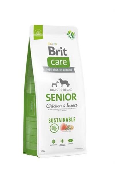 Brit Care Sustainable Senior Böcek ve Tavuklu Yaşlı Köpek Maması 12 Kg