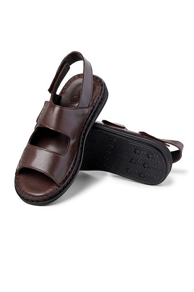 Ducavelli Luas Genuine Leather Men's Sandals, Genuine Leather Sandals, Orthopedic Sole Sandals