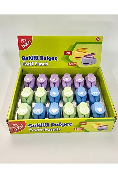 Bubu ŞEKİLLİ DELGEÇ 18 'Lİ ( 1 paket ) DELME ALANI ÇAPI 1.6 CM