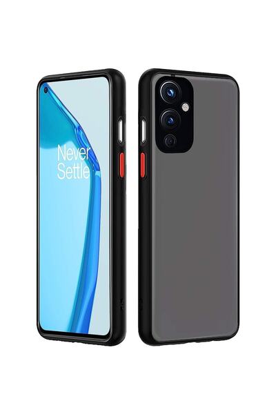Fibaks OnePlus 9 Kılıf Mat Parmak Izi Yapmaz Kamera Korumalı Renkli Tuşlu Sert Silikon