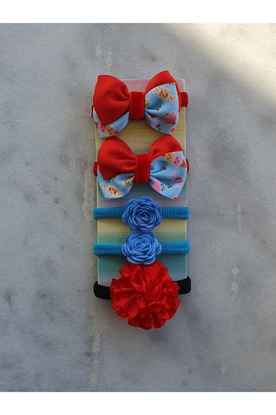 kalben accessories 5 bucăți de agrafe elastice pentru copii cu design cu fundă, agrafă pentru copii, agrafă de păr, set de agrafe pentru fete