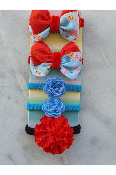 kalben accessories 5 bucăți de agrafe elastice pentru copii cu design cu fundă, agrafă pentru copii, agrafă de păr, set de agrafe pentru fete