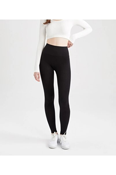 BERAT YÜCEL Kadın siyah dikişsiz yüksek bel toparlayıcı korse uzun tayt