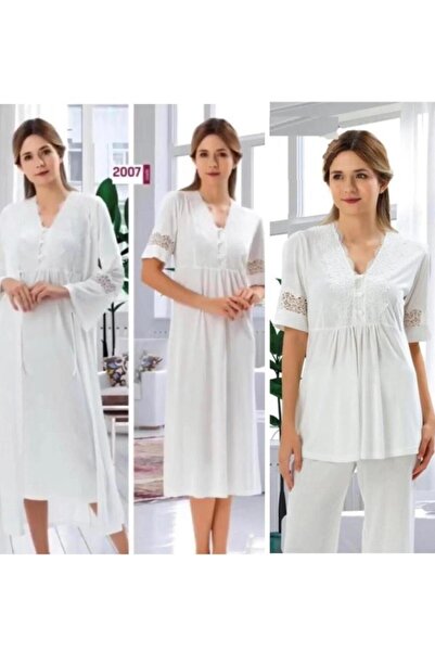 BirolGaye 42007 Lohusa 4 Lü Pijama Gecelik Sabahlık Tk