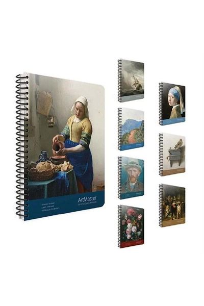 Gıpta غطاء ورقي حلزوني من Art Master - 19X26 100 Yp دفتر مربع