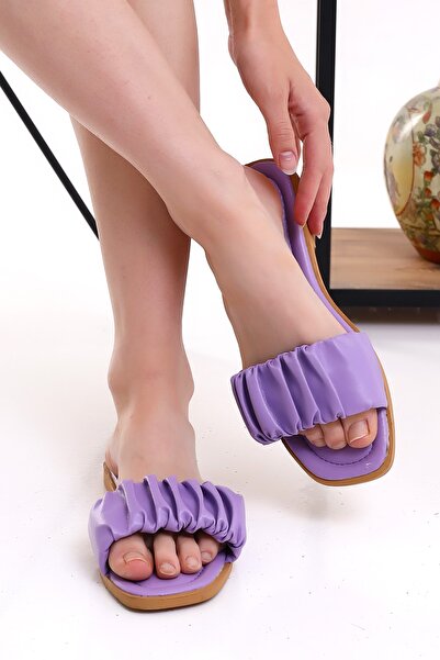 Wordex NR 1221 Papuci de casă confortabili pentru femei, cu șnur, cu o singură bandă, papuci de plajă, la malul mării