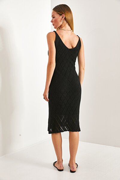 Bianco Lucci Dámské úpletové šaty s páskem