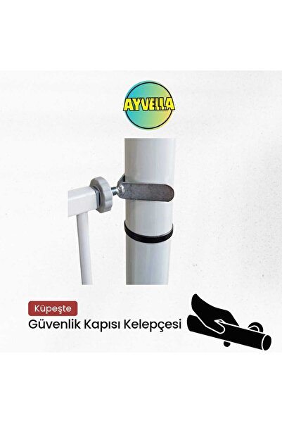 Genel Markalar Güvenlik Kapısı Bariyer Kelepçe Küpeşte Merdiven Korkuluk Bağlantı Aparatı - Sağ - Kapı Bağlantı El