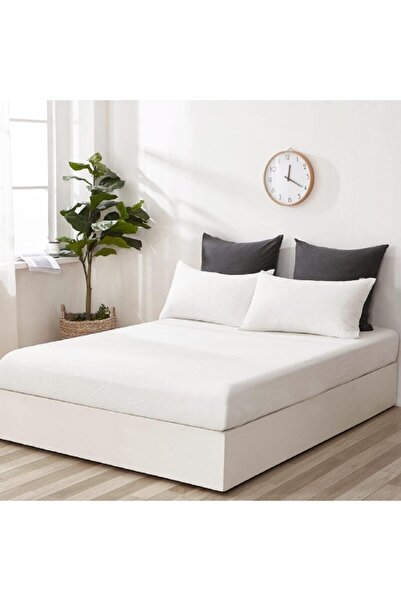 StellaFlavo Stella Flavo 100% bumbac set cearceaf dublu lux alb 180x200+30cm
