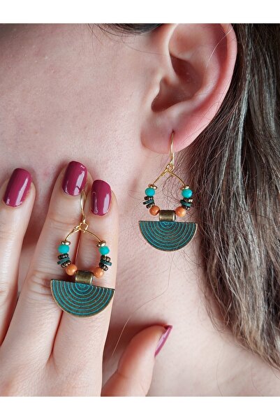 embaaksesuar El Yapımı Otantik Bohem Kadın Küpe