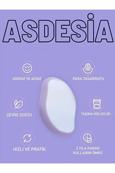 ASDESİA Crystal Eraser Epilasyon Aleti Tüy Silgisi Tüy Alıcı Fiziksel Kristal Epilatör Siyah