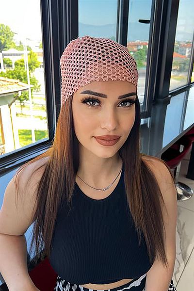 TAKIŞTIR مسحوق اللون الوردي بريق وشاح