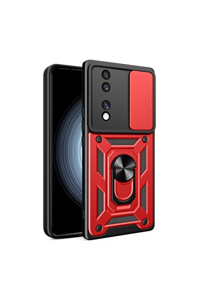 Fibaks Honor 70 Kılıf Kamera Korumalı Sürgülü Yüzüklü Armor Military Tank Koruyucu Kapak