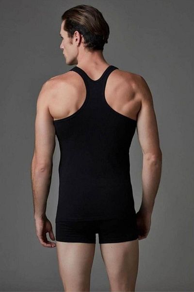 Eros 4 Pieces of Cotton Lycra Athlete Men's Undershirt, 95% Cotton 5% Lycra
