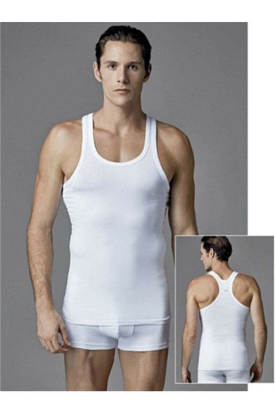 Eros 4 Pieces of Cotton Lycra Athlete Men's Undershirt, 95% Cotton 5% Lycra