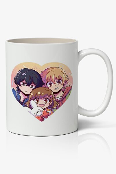 Anime Marketi كوب أبيض مطبوع عليه رسوم متحركة