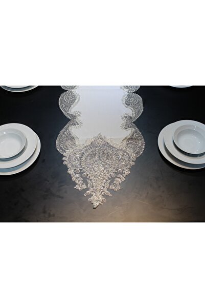 HUZUR ÇEYİZ Fransız Güpürlü Tek Parça Runner