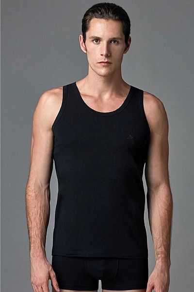 Eros 2 Pieces of Cotton Lycra Men's Undershirt, 95% Cotton 5% Lycra