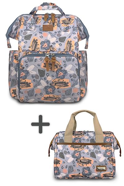 Stylo Paris Mother Baby Care Bag and Thermal Insulated Beach Bag Thermos Bag - Set of 2