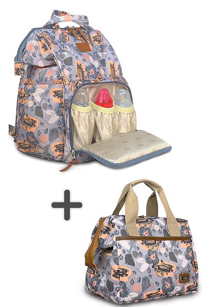 Stylo Paris Mother Baby Care Bag and Thermal Insulated Beach Bag Thermos Bag - Set of 2