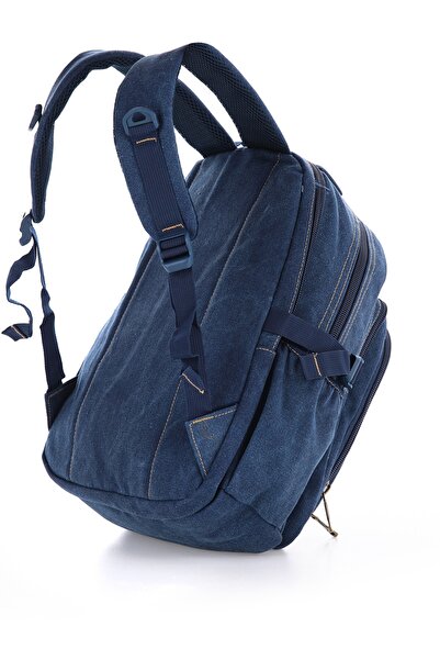 KAFF Σακίδιο πλάτης Navy Blue Unisex Αδιάβροχο Καμβά - Ccs51413