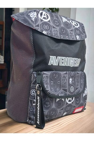 GENC DIJITAL BASKI Geantă de școală Avengers NEGRĂ