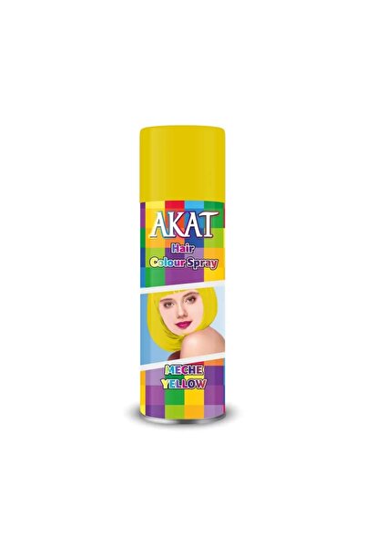 Akat Renkli Saç Spreyi / SARI 180 ml