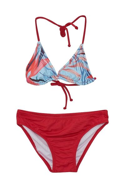 Ruko 2371 Kids Floral Triangle Bikini Set