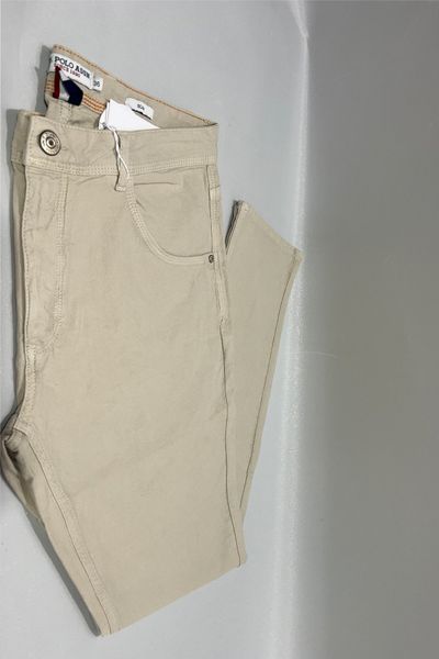 US Polo Assn Cargo Pants Boys Khaki Elastic Stretch Waist Tapered Ankle  Size 5 | eBay