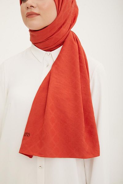 Armine Baklava Pattern Cotton Textured Jazz Shawl Pomegranate Flower