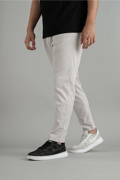 bombe Men's Elastic Corded Jogger Pants Stone