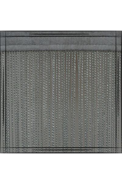 GÜLPINAR PERDE Gri Gümüş Simli Ince Zincir Ip Perde