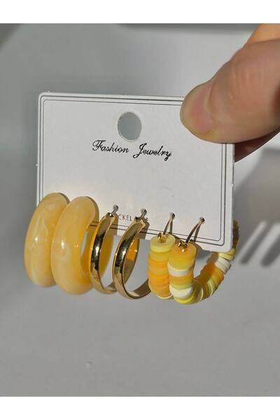 MRK 3lü Halka Çoklu Set Küpe