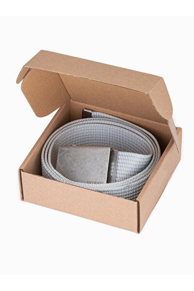 OMBRE Herren Sackleinengürtel A029 - dunkelgrau