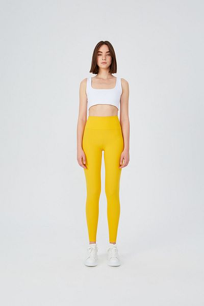 UP&FIT Push Up High Waist Lift Leggings Yellow