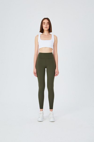 UP&FIT Push Up High Waist Lift Leggings Khaki
