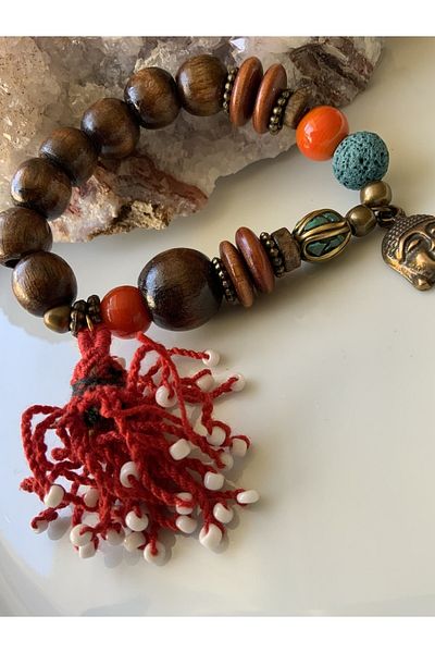azra takı tasarım Bohemian Ethnic Tassel Bracelet - Women's Handmade Authentic Afghan