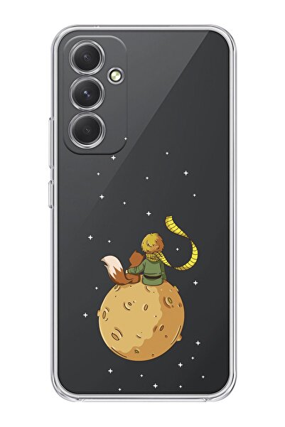 Galaxy A54 5g Compatible Little Prince Patterned Transparent Phone Case