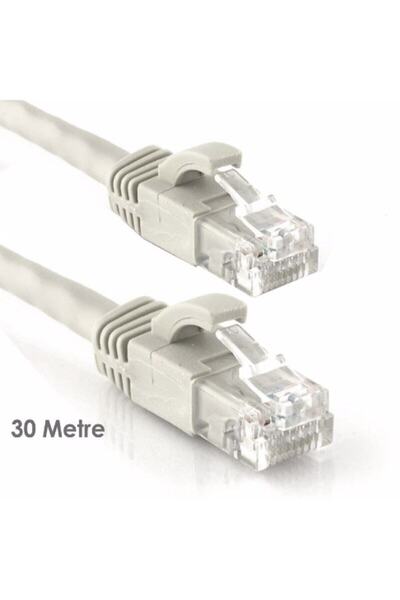 YILMART 30 Metre Cat 6 Fabrikasyon Internet Data Kablosu ( Rj45 Uc Ethernet Modem ) Yiltech-cat6