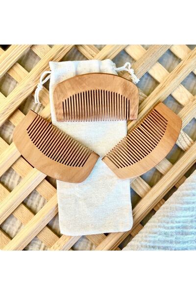 mogokids %100 Şimşir Doğal Ahşap Bebek Tarağı