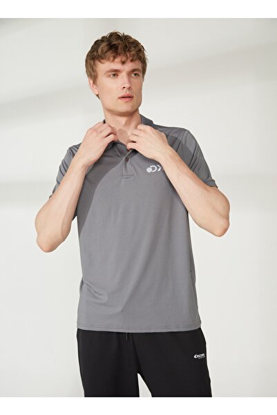 Discovery Expedition Polo Yaka Düz Antrasit Erkek T-Shirt IMAGE