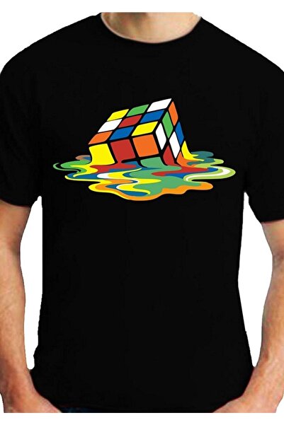 RYO FASHİON COLORFUL SMART CUBE Tricou pentru copii, unisex, negru, cu mânecă...